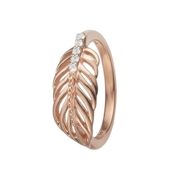 Christina Jewelry & Watches - Feather Ring - rosaforgyldt sølv 800-2.15.C